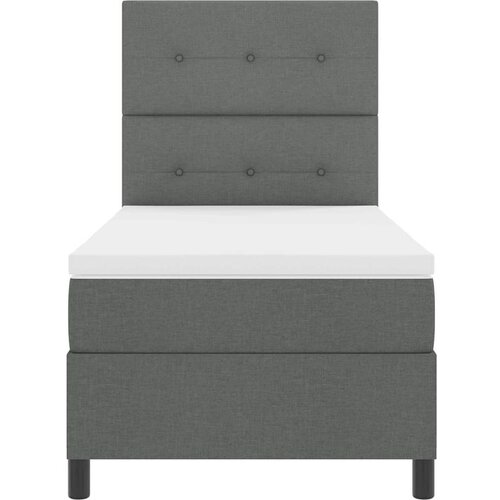  Krevet s opruga kutije Tamno siva 90 x 190 cm tkanina Slike