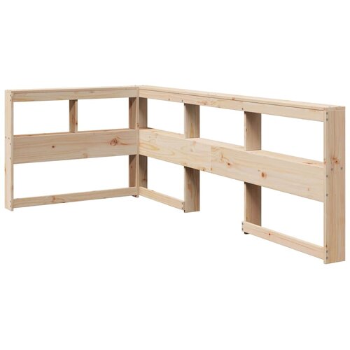 Polica za knjige uzglavlje L-oblika 80 cm borovine Slike