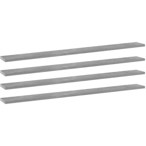 vidaXL Dodatne police za omaro 4 kosi betonsko sive 100x10x1,5 cm Cene