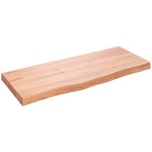 Maison Chic Stenska polica - Viseča Polica svetlo rjava 100x40x(2-6) cm trdna hrastovina, (21784844) Cene