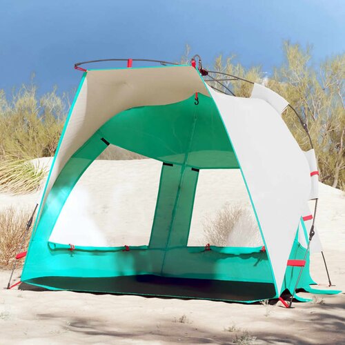  The Living Store Šotor za plažo za 2 osebi zelen za hitro postavitev vodoodporen - Šotor Za Plažo, (21487755) Cene