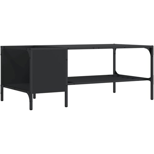 Maison Chic Klubska mizica - kavna mizica - Nizka mizica z regalom črna 100x51x40 inženirski les, (21752063) Slike