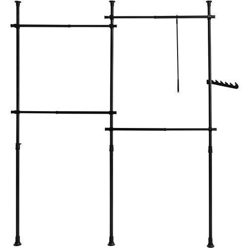 SoBuy teleskopski garderobni sistem v črni barvi v stilu minimalizma, (20814557) Cene