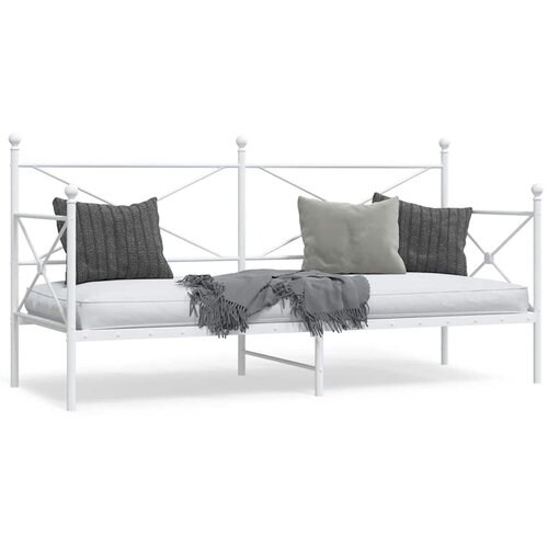 VidaXL Dnevni krevet bez madraca bijeli 90x200 cm čelik Slike