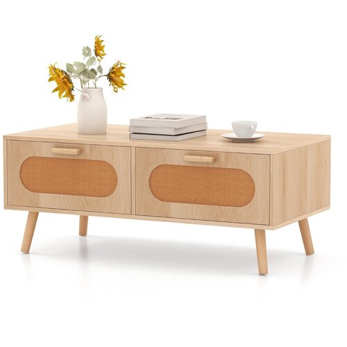 Costway Lesena mizica za kavo v boho slogu, (5000060584) Slike
