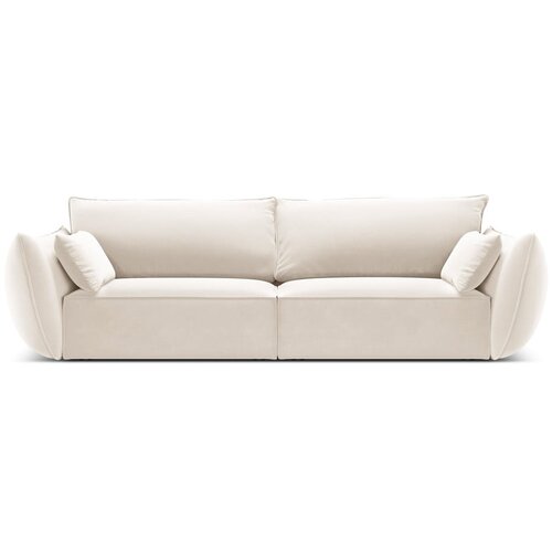 Mazzini Sofas Bež žametna sedežna garnitura 208 cm Vanda – Cene