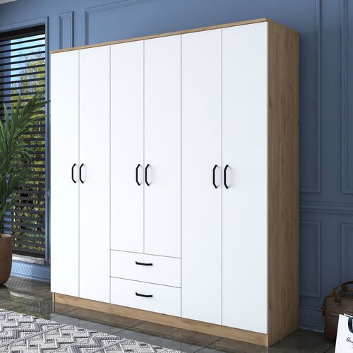 Hanah home BA115 - 2283 WalnutWhite Wardrobe Cene