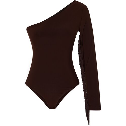 Trendyol Brown Tasseled Knitted Body Cene