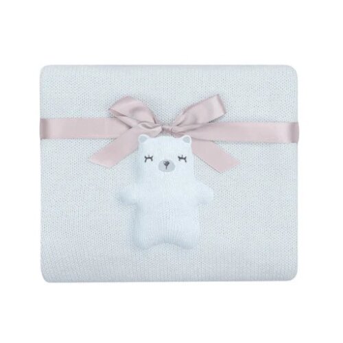  Pleteno baby ćebence 75x100 Bear with me Blue KKB11051 Slike