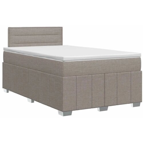  Boxspring krevet s madracem Sivosmeđa 120 x 190 cm Tkanina - Sivosmeđa 120 x 190 cm Dizajn linija Slike