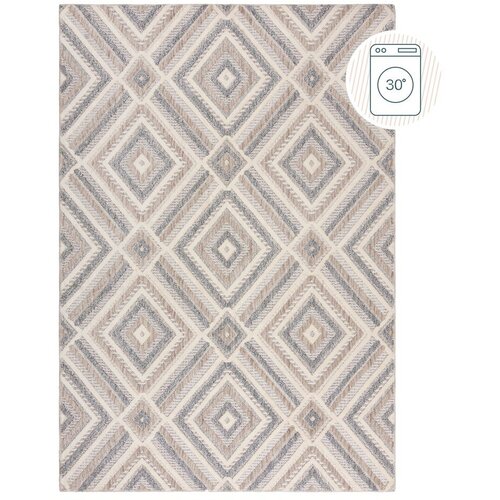 Flair Rugs Sivo-bež pralna preproga 116x170 cm Beckett – Cene