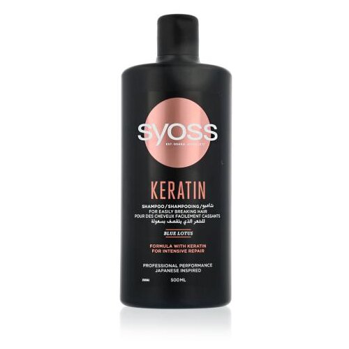 Syoss Keratin Shampoo 500 ml &amp;scaron;ampon o&amp;scaron;tećena kosa suha kosa za žene Slike
