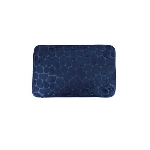 Tendance tepih za kupatilo pebble 50x80 cm memorijska pena mikrofiber tamno plava Cene