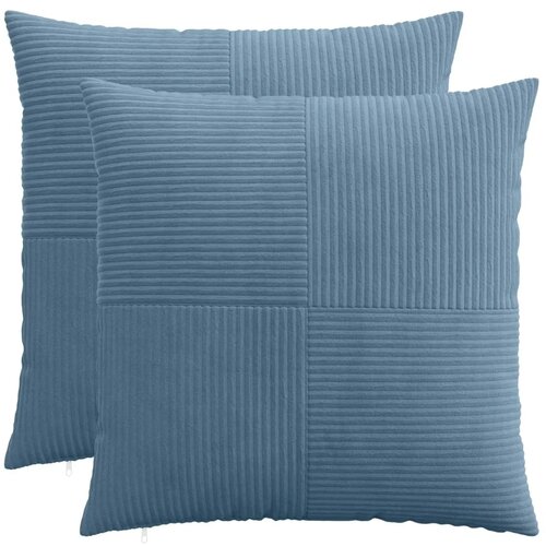 Presvlaka za jastuk 2 pcs ALMELO Plava 55 x 55 cm Kord - Plava 55 x 55 cm 2 Cijene