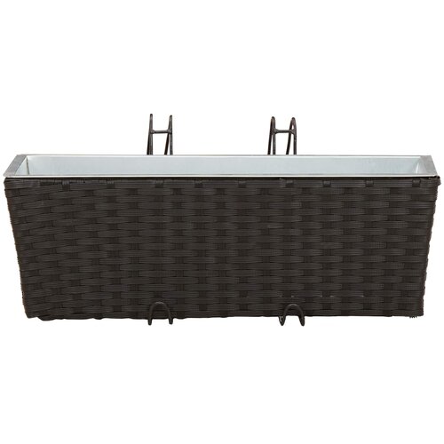  Ograda 2 pcs Crna 50 x 17 x 17 cm Metal Slike