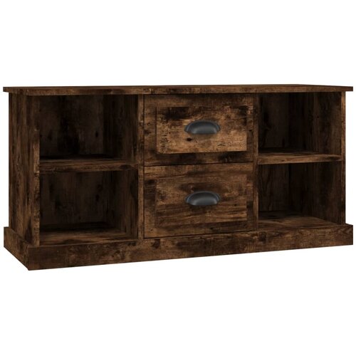 Maison Chic TV omarica - TV stojalo - Televizijska omarica dimljeni hrast 99,5x35,5x48 cm inženirski les, (21701277) Cene