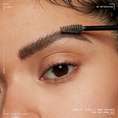 NYX Professional Makeup Thick It Stick It! maskara za obrvi 7 ml odtenek 08 Black Slike