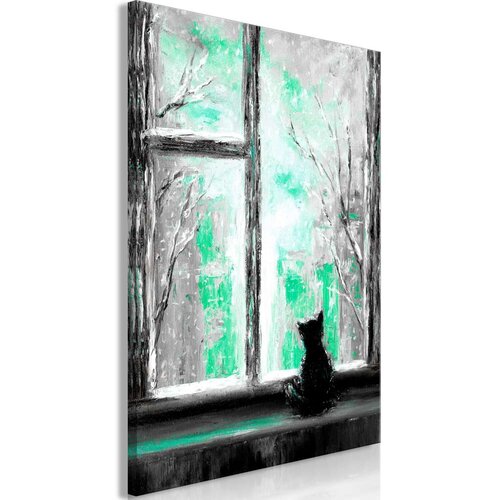  Slika - Longing Kitty (1 Part) Vertical Green 80x120 Slike