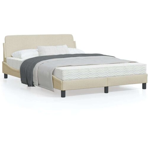  Posteljni okvir brez vzmetnice krem 140x190 cm blago Cene