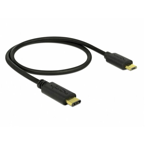 Delock kabel USB 2.0 TipC - TipB Mikro 0,5m, črn, 83333 Slike