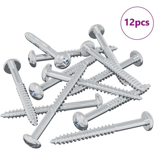 vidaXL Lesen vijak 12 pcs srebrna 9,8 x 53 mm Jeklo, (5000163943) Cene