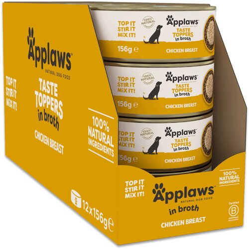  Ekonomično pakiranje Applaws Taste Toppers Natural u temeljcu 24 x 156 g - Piletina Slike