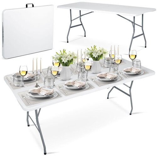  Sklopivi stol za catering 180 cm, bijeli Cene
