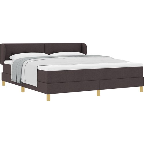 vidaXL box spring postelja z matičem v temno rjavi barvi, 180x200 cm tkanina, (22052208) Cene