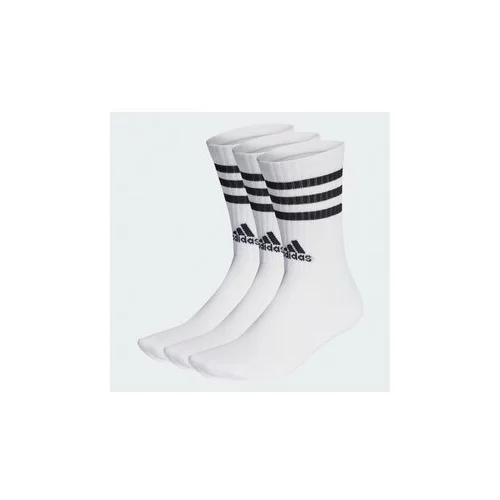 Adidas Visoke nogavice Unisex 3-Stripes Cushioned Crew Socks 3 Pairs HT3458 Bela