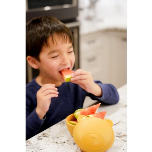 Melii Silicone Bowl with Lid kutija za užinu Bear 350 ml Slike