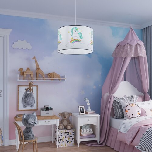 Sollux Lighting Sollux SL.1413 - Dečiji luster na sajli UNICORN 1xE27/15W/230V, prečnik 40 cm Slike