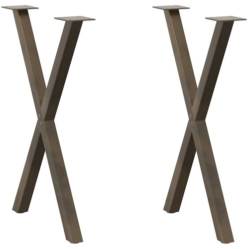 vidaXL Noge jedilne mize v obliki črke X 2 kosa 57x(72-73) cm jeklo Cene