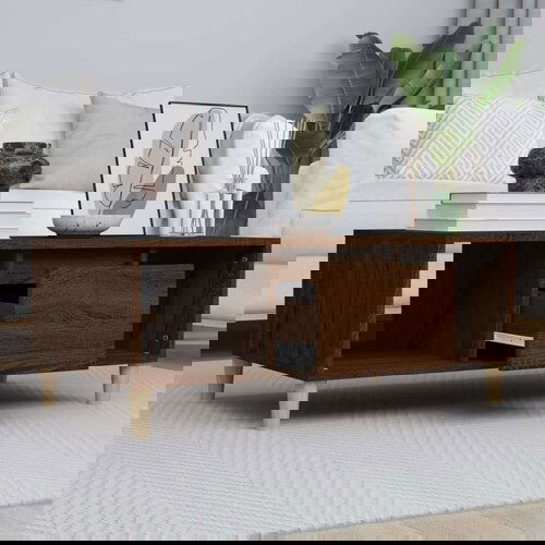  Stolić za kavu smeđi hrast 90x50x36 5 cm konstruirano drvo Cijene