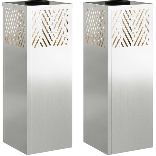  Solarna LED svjetlost za stazu 2 pcs Srebrno Galvanizirano Slike