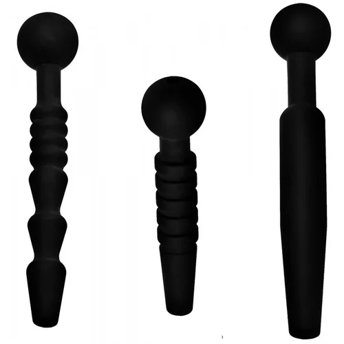 Master Series Dark Rods Silicone Penis Plug Set 3 pcs