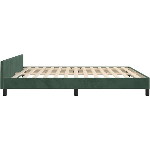  Okvir za krevet s uzglavljem tamnozeleni 180x200 cm bar&amp;scaron;unasti Slike