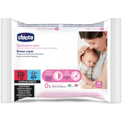 Chicco Breast Wipes vlažni čistilni robčki za prsi 16 kos Cene