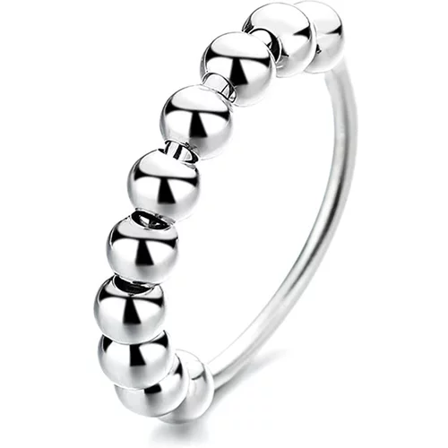 INF Antistresni prstan z 10 vrtljivimi kroglicami iz bakrene platine 18,5 mm, (21238032)