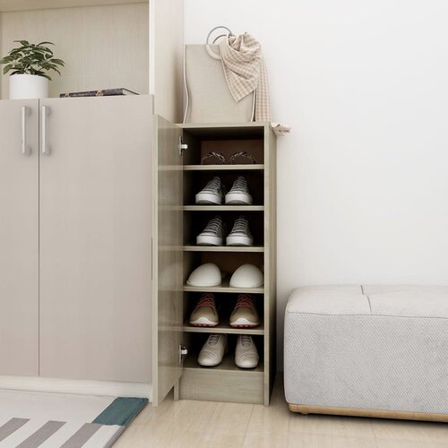 vidaXL Omarica za čevlje sonoma hrast 32x35x92 cm iverna plošča Cene