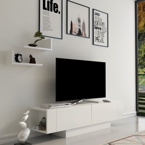 HANAH HOME matera 875ZNA3001 tv polica, bela Slike