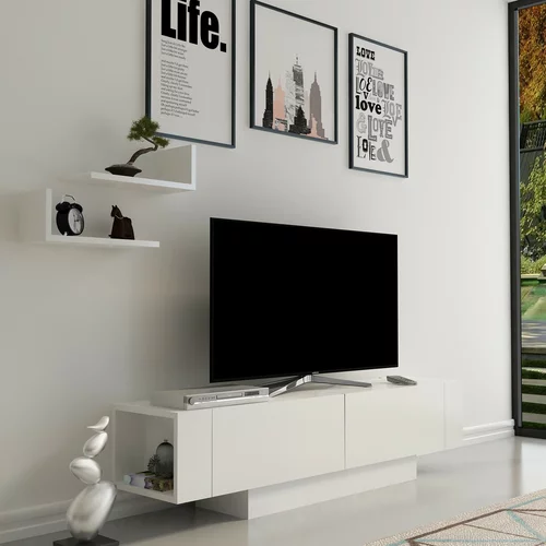 HANAH HOME Matera - White, White TV omarica, (20782975)