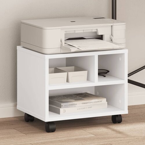 vidaXL Stalak za pisač s kotačima bijeli 41x32x34,5 cm Cijene
