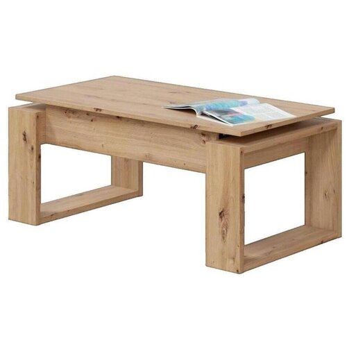 BigBuy Klubske mizice Table basse Ciara &agrave; plateau relevable ch&ecirc;ne pisana Cene