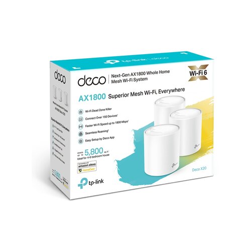 Tp-link Deco X20 AX1800 home Mesh Wi-Fi 6 sustav (3-PACK) Slike