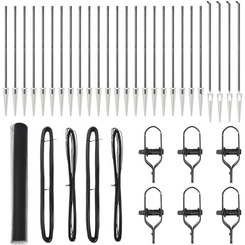 vidaXL Heksagonalna Ograda Siva 1.4x50 m Čelik, Ograda s Klinovima 13 kom Ø32 mm 160 cm Galvanizirani Čelik Cijene