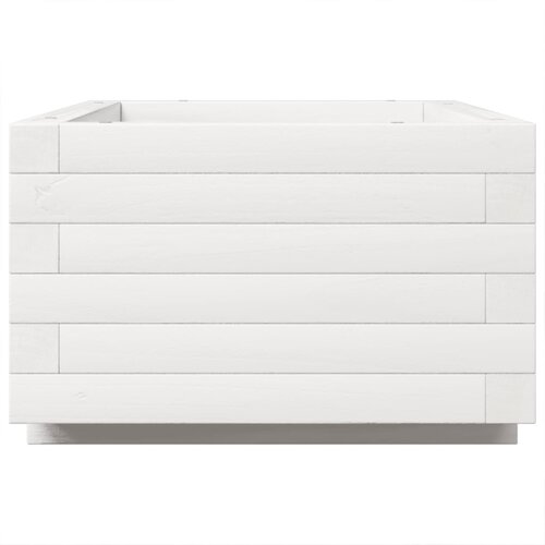  Vrtna sadilica bijela 70 x 40 x 26,5 cm od masivne borovine Slike