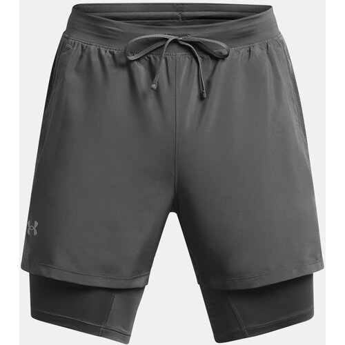 Under Armour UA LAUNCH 5'' 2-IN-1 SHORTS grey sports shorts Cene