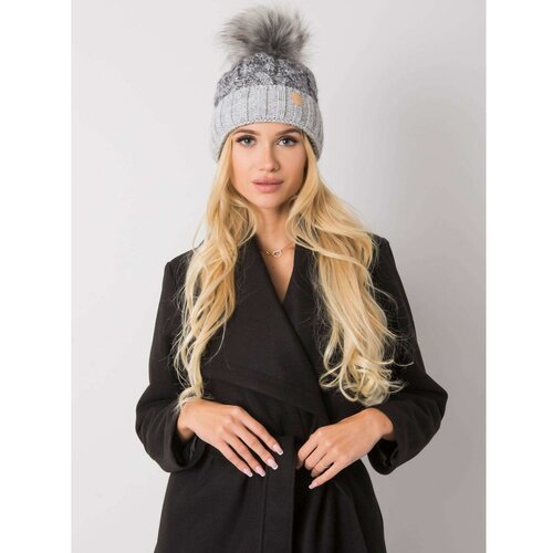 Fashion Hunters rue paris gray insulated winter hat with a pompom Slike