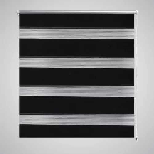vidaXL Rolo crne zavjese sa zebrastim linijama 70 x 120 cm