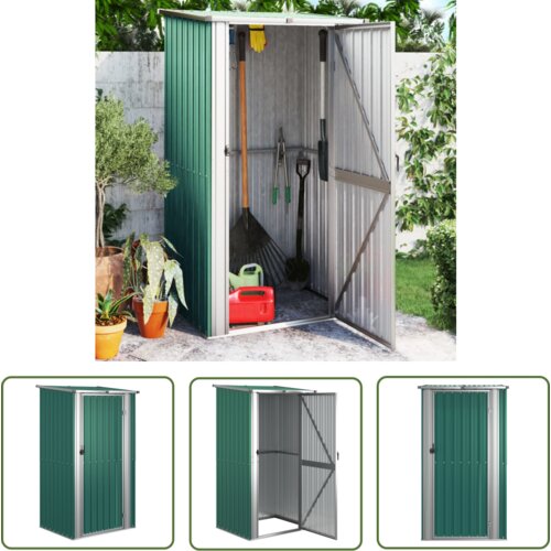  The Living Store Vrtna lopa zelena 118,5x97x209,5 cm pocinkano jeklo - Vrtna Lopa, (21745155) Cene